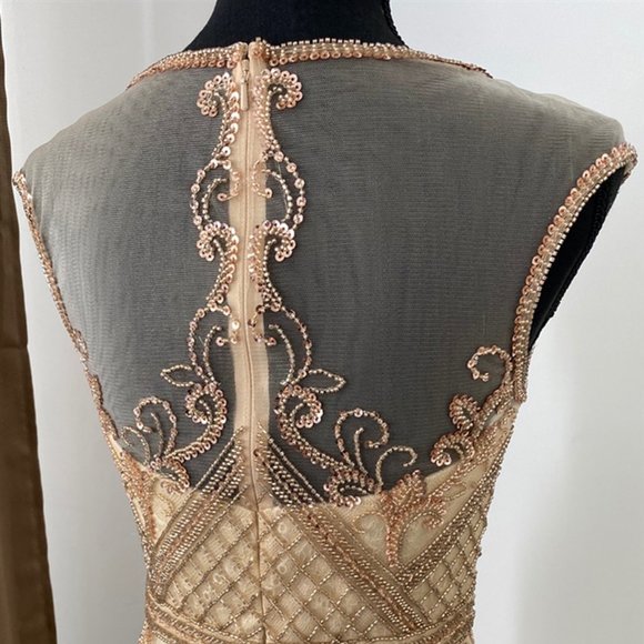 Illusion Neck Sheath Shape Prom Dress AC7001 - Picture 3 of 7